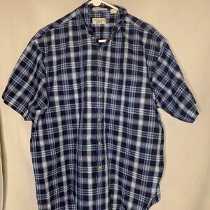 Men's Tournament Arrow Wrinkle Free Size XL - Blue Plaid Button Down Shirt